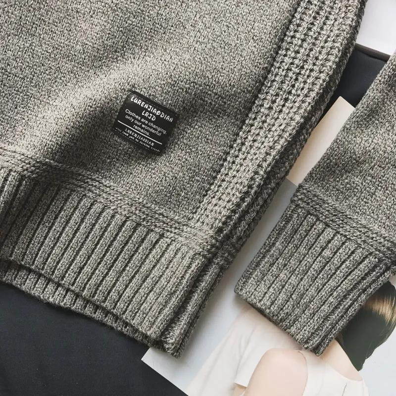 Men's Winter Retro Pullover Sweater To Keep Warm Stitching Contrast Thickening Round Neck Sweater Men's Sweater