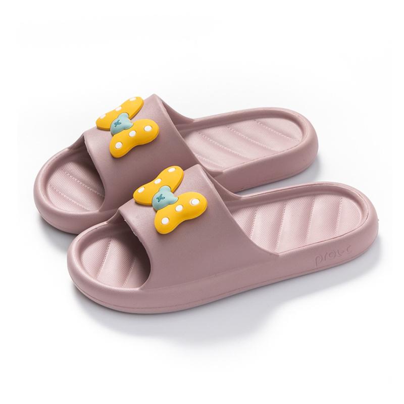 Ladies Bathroom Home Sandals and Slippers Bow Cute Cartoon Non-slip Go Out Beach Slippers