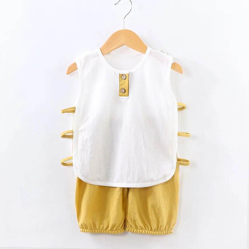 Children's Summer Breathable Cool Clothes Boys Vest Shorts Two-piece Baby Cute Thin Comfortable Clothes