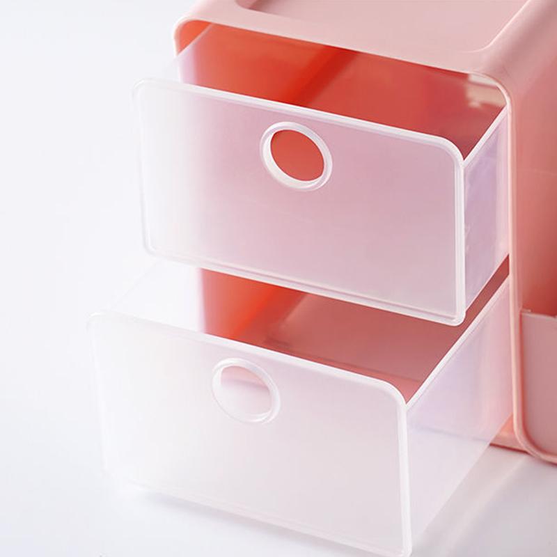 Rganizer Make Up Storage Plastic Box Wooden Large Capacity Cosmetic Storage Drawer Makeup Dressing Table Skin Care Rack Swabs