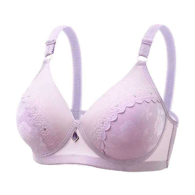 Ladies Bra Thin Anti-sagging Breathable No Steel Ring Gathering Sweat-absorbing Comfortable Skin-friendly Soft Bra