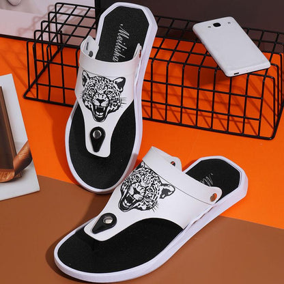 Summer Men's Outdoor Beach Sandals Slippers Non-slip Leisure Drag Indoor Bathroom Dual-use Slippers
