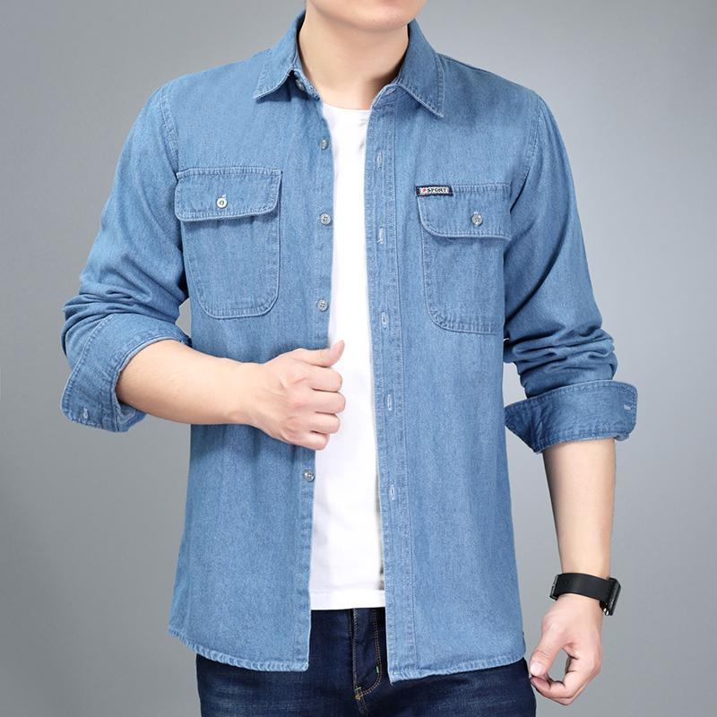 Spring and Summer Young Men's Cotton Denim Jacket Thin Section Plus Size