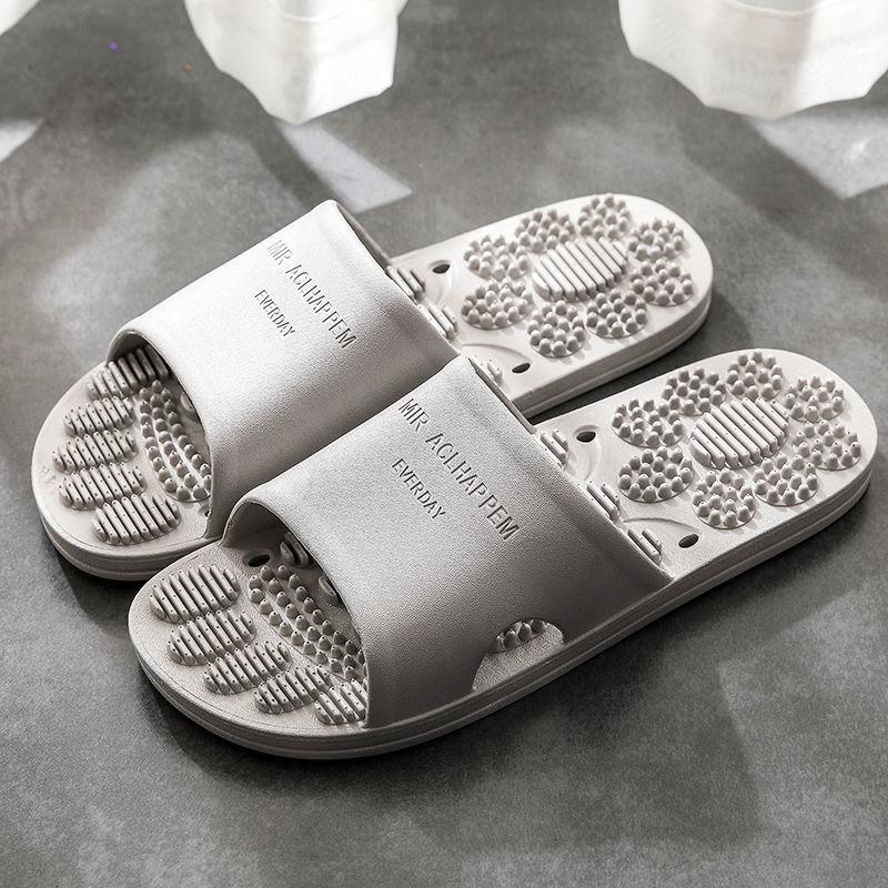 WTEMPO Slipper Men External Wear Soft Bottom Non-slip Massage Function Flip Flop Indoor Bathroom Shower