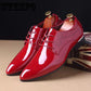 British style pointed shoes business casual shoes men's large size shoes fashion bright