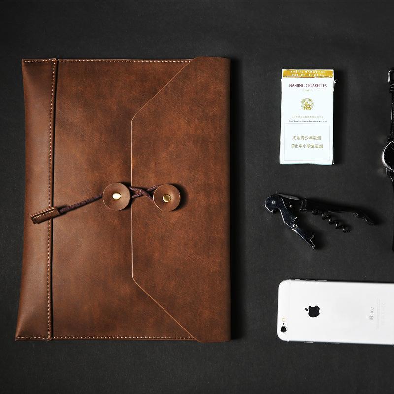 Business Paper Bag Men Versatile Leather Waterproof Stereotype IPAD Handbag Envelope Clutch Bags