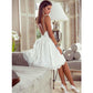 WTEMPO Women's Bandage Bodycon Sleeveless Dress Party Evening Club Mini Dress Backless V neck Lace S