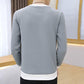 Winter Men's Long-sleeved Sweater Fashion Round Neck Bottoming Shirt T-shirt Casual All-match Thick Tops Tide