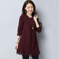 Autumn and Winter Lace Sweater Fashion Knit Mid-length Bottoming Shirt Slim Simple Dress