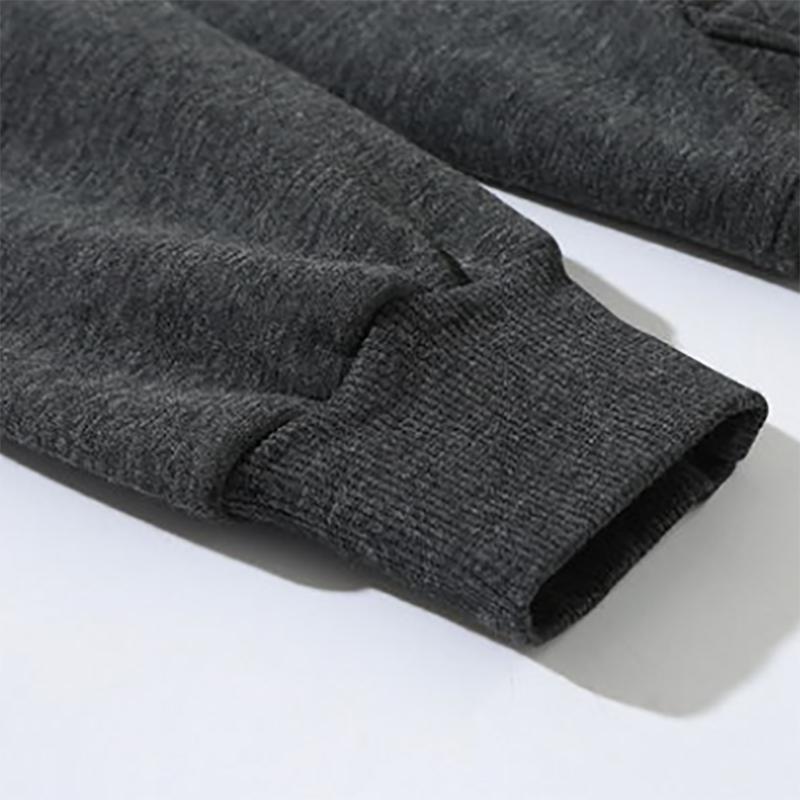 Autumn and Winter Sweatshirts Plus Fat Plus Size Plus Velvet Thick Men's Sweater Pure Cotton Hooded Zipper Fat Sweater