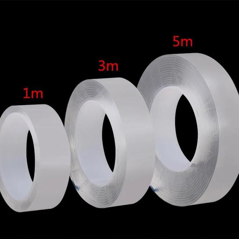 1M/2M/3M/5M Nano Tape Tracsless Double Sided Tape Transparent No Trace Reusable Waterproof Adhesive Tape Cleanable Home Gekkotape