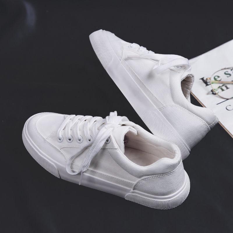 Increased Canvas Shoes Women 2020 Spring and Summer All-match Student White Shoes Women INS Platform Platform Platform Shoes