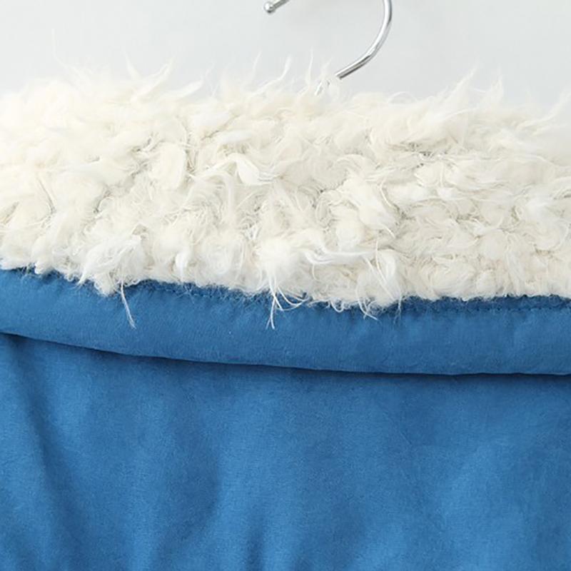 Women Parkas Hooded Warm Winter Jackets Woolen Thick Drawstring Slim Cotton Parkas Coat