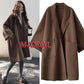 Autumn and Winter Woolen Coat Korean Fashion Mid-length Woolen Coat Thickened Over The Knee Plus Size Woolen Coat