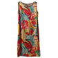 Women's Print Sleeveless Round Neck Dress Summer Loose Mid Length Women's Skirt
