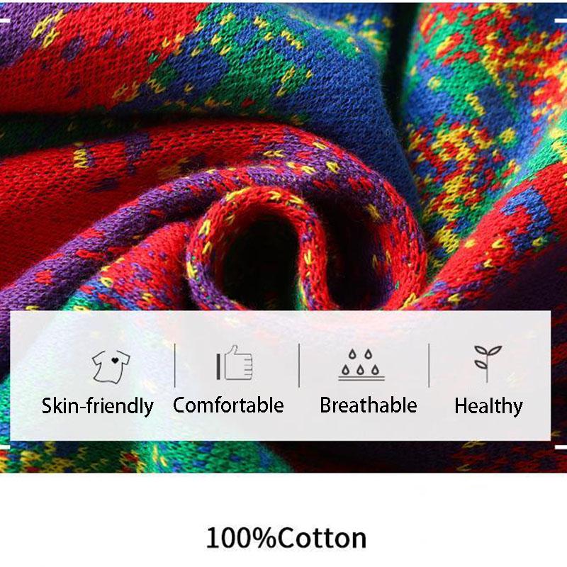 Autumn Winter Korean Knitwear Color Contrast Gradient Color Sweater Women Loose Round Neck Pullover Sweater All-match Soft Base Sweater Outer Wear
