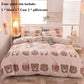 Autumn and Winter Cotton Four Sets of Active Print Cotton Rippled Bed Single Pillow Set