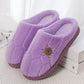 Winter Warm Cotton Slippers Women Men Home Shoes Simple Non-slip Indoor Slides Corduroy Couple Slipper Female Shoes