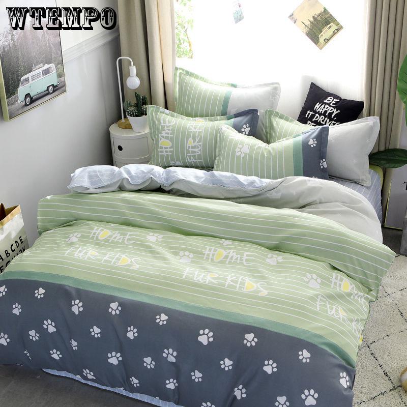 Home Textile Bedding 4pcs Set of Skin-friendly Bed Linen Quilt Cute Animal Bedclothes