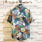 Summer Beach Shirt Men Tees Half Sleeve Clothes Leaf Fruit Print T-shirt Button Up Top Casual Male Undies Plus Size Overshirt