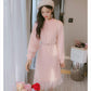 Pofulove Korean loose student plus size fairy net yarn bottoming skirt plush dress female new