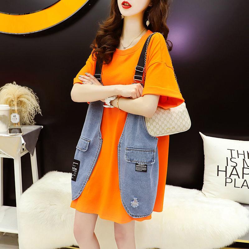 Women Dress Girl Loose O-Neck Casual Long T-shirt Dress Big Loose Home Comfort Outer Convenient