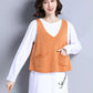 Women's Autumn and Winter Sweater Vest Vest Loose Large Size Short Sleeveless Sweater Outer Wear Vest Women