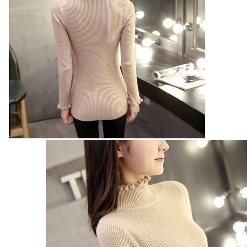 Turtleneck Slim Was Thin Sweater Women's Bottoming Shirt Winter Long-sleeved Sweater