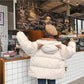 Cute Short Padded Jacket Women Loose Coat Hooded Cotton Coat Women Bread Coat