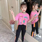Girls Suit Spring and Autumn Korean Version Children's Dance Practice Daily Comfortable Breathable Long-sleeved Sweater Two-piece Set