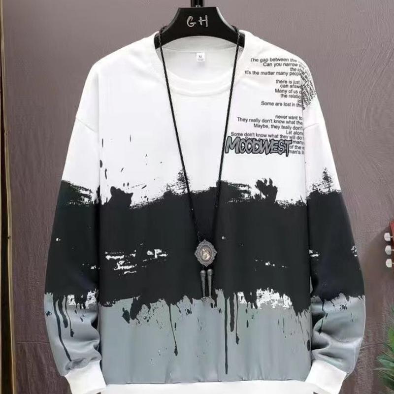 High-quality autumn and winter clothing plus velvet sports casual sweater suit men's trend ins loose all-match pants men