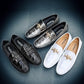Shoes Men Loafers Leather Moccasin Crocodile Style Footwear Slip On Flat Driving Boat Shoes Classica