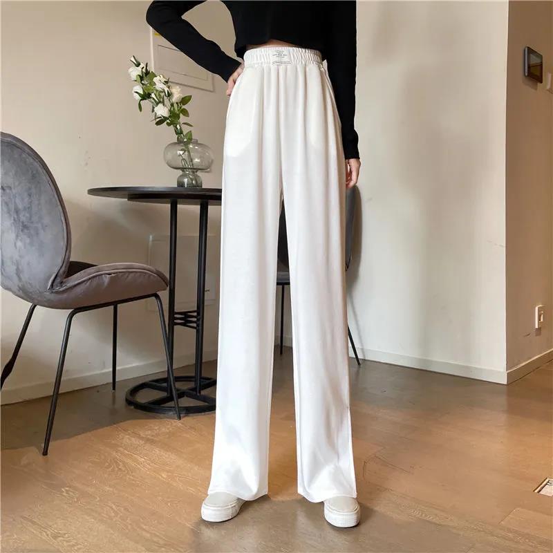 Sports Pants Women's Split Wide Legs High Waist Slimming Loose Straight Casual Pants Women's Wild Guard Pants Women