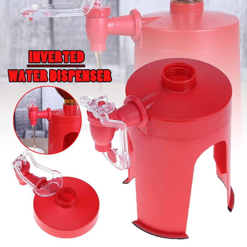 Novelty Saver Soda Beverage Dispenser Bottle Coke Upside Down Drinking Water Dispense Machine Switch for Gadget Party Home Bar