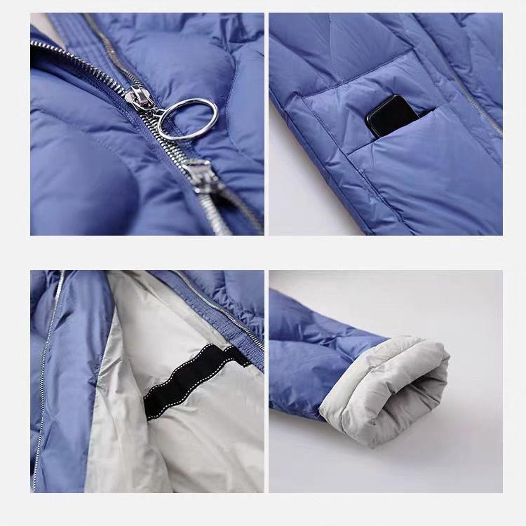 Stand-up Collar Down Jacket Women Slim Thick Loose Over The Knee Long Coat