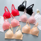 Rims Gather Sexy Comfortable Breathable Bra Ladies Small Chest Jacquard Bra Thin Underwear
