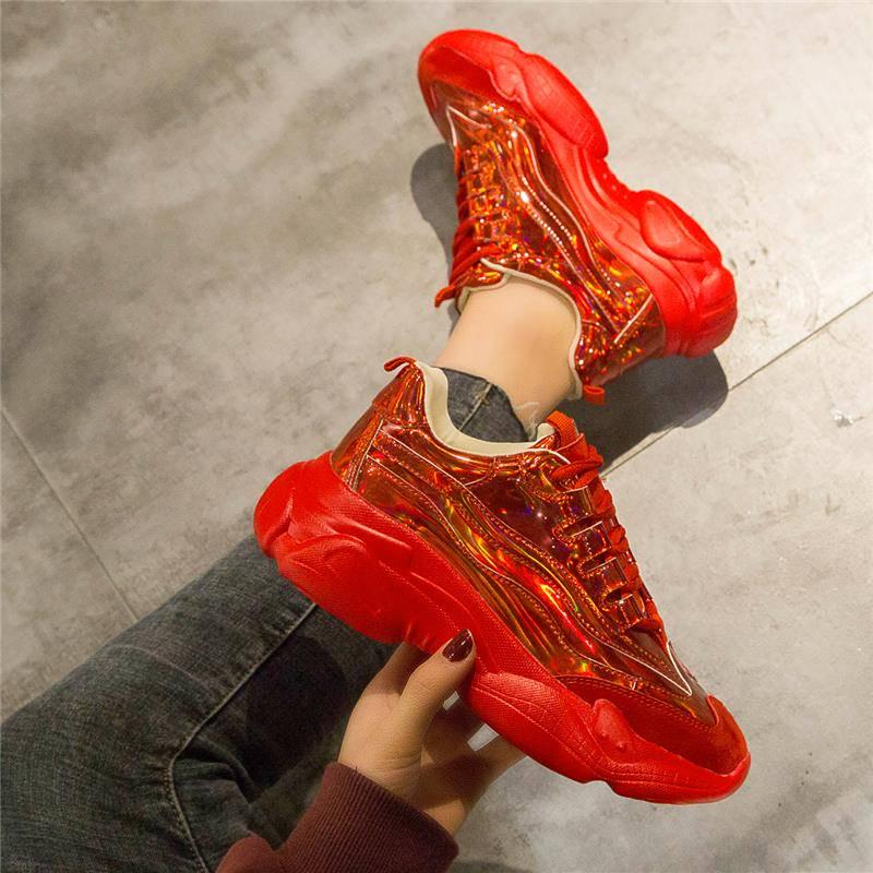 Women Sneakers Platform Thick Sole Ladies Casual Vulcanize Shoes Dad Sneakers Female Fashion Sneaker