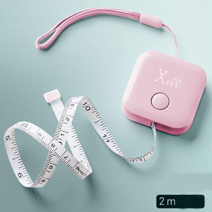 1/5pcs Mini Tape Measure 2m Self-locking Soft Ruler for Measuring Bust and Cutting Clothes Stationery Meter RulerA