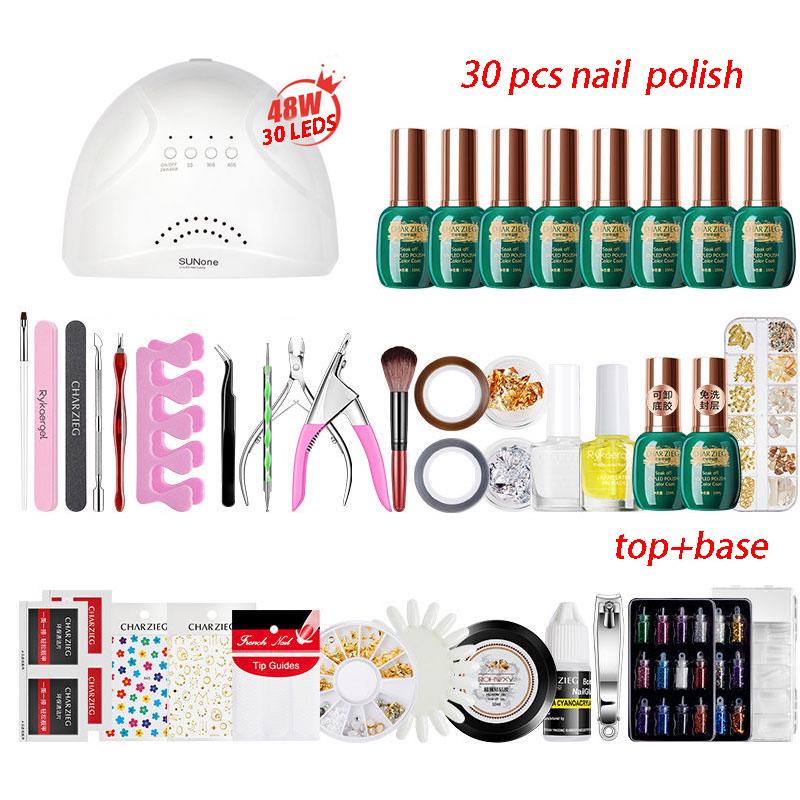 Nail Set 120W Led UV Nail Lamp nail dryer set Gel Nail Polish Kit Manicure Set nail art set