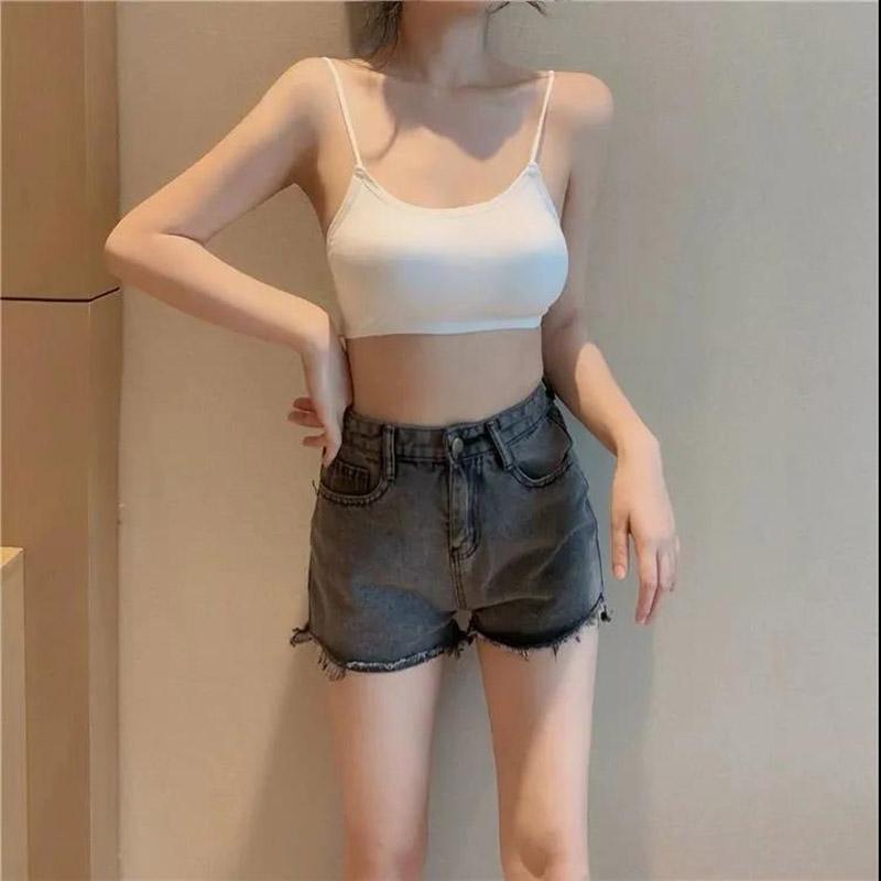 Korean Version Pure Cotton Anti Sagging Upper Tommy Back Suspender Wrap Bra Solid Color Suspender All Inclusive Underwear Bra