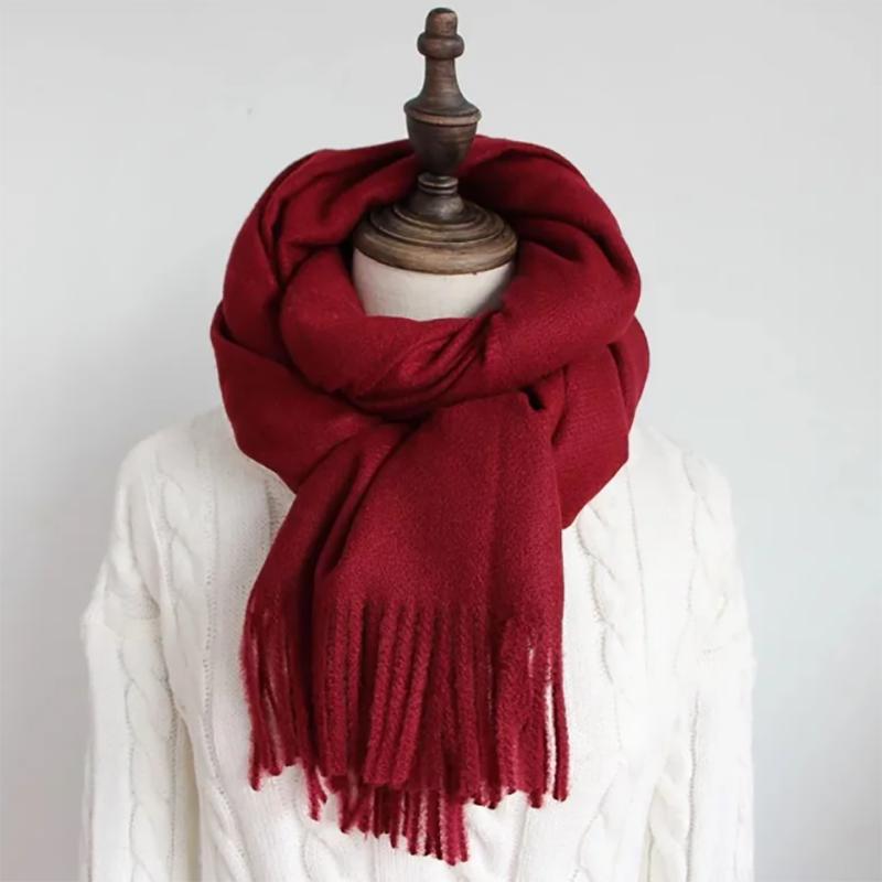Autumn/winter Scarf Cashmere Ladies Shawl Korean Version Plus Velvet Thickening It To Keep Warm Ladies Bib Scarf