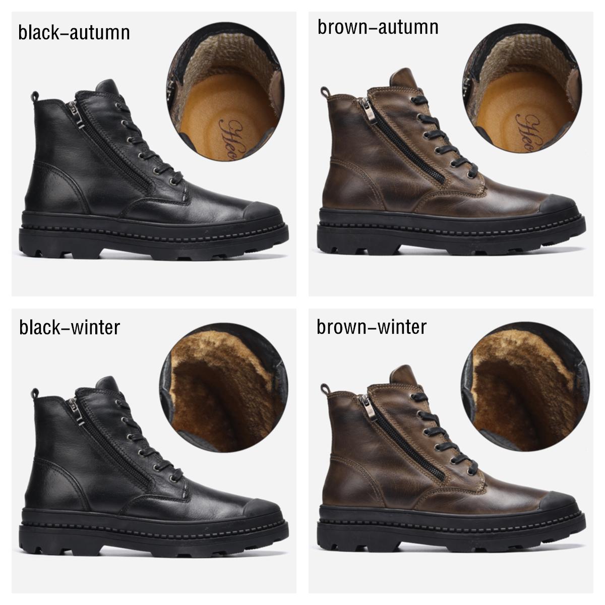 Natural Cowhide Men's Boots Handmade Retro Men's Leather Boots Leather Men's Shoes