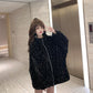 Starry Sky Hooded Zipper Jacket Women's Loose Short Glossy Jacket Regular Jacket Women's Spring and Autumn Seasons