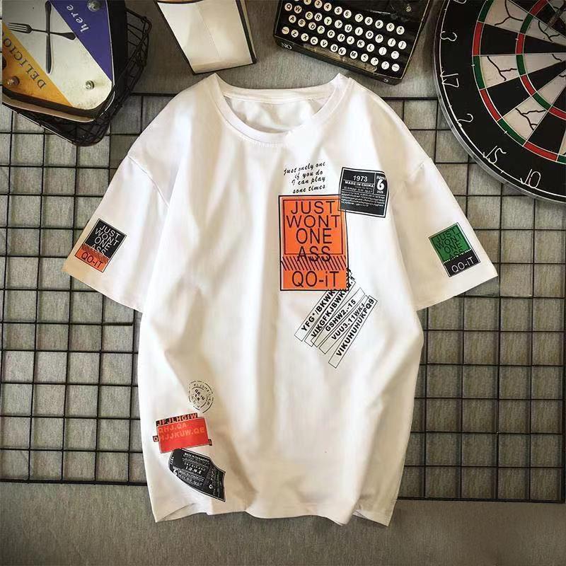 Short-sleeved T-shirt Men's Summer New Casual Trend Summer Five-point Sleeve T-shirt