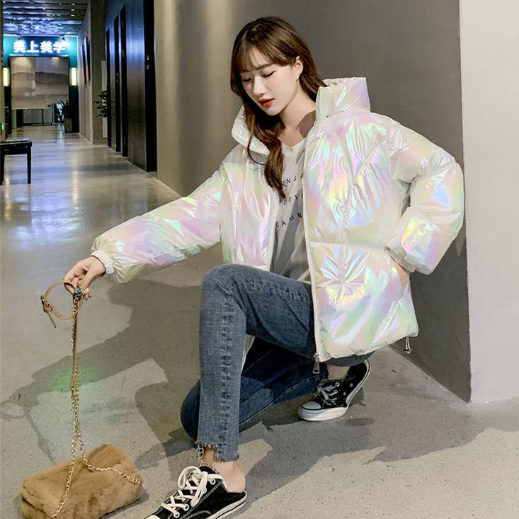 Women's Short Cotton-padded Jacket Shiny Cotton-padded Jacket Student Korean Style Loose Coat Women's Tide Ins Winter Bread Coat