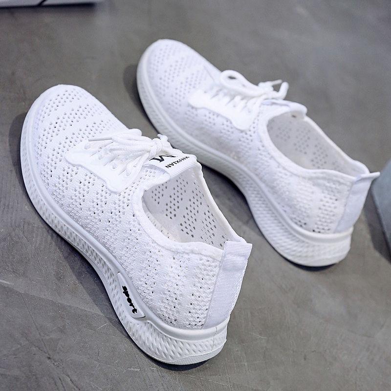 Clearance Women's Sports Shoes Korean Wild Women's Shoes Flat Casual Shoes Spring Students Mesh Shoes