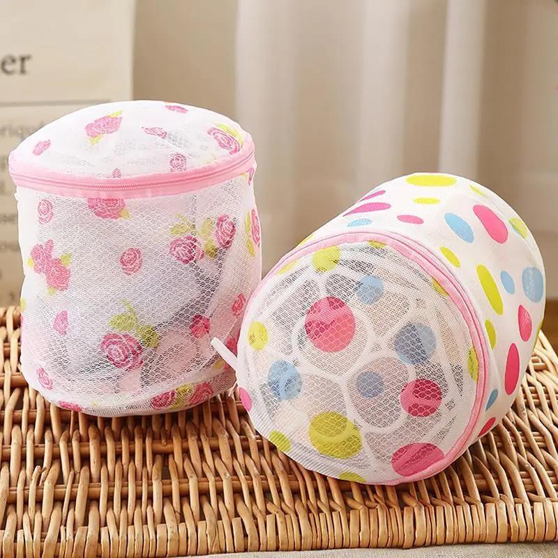 Laundry Bags Washing Machine Clothes Mesh Net Baskets Underwear Bra Blouse Clothing Zipper Organizer Wash Bag Pouch Bag Cartoon Cute Pattern