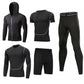5pcs Men's Gym Workout Sports Suit Fitness Compression Clothes Running Jogging Sport Wear Workout