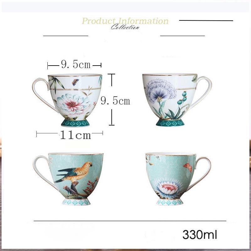 Bone China Mug Water Cup Gift Ceramic Coffee Cup Small Luxury European Style Set