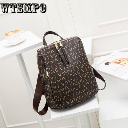 Vintage Leather Backpack Women Fashion Large Drawstring Rucksack School Travel Bag For Women